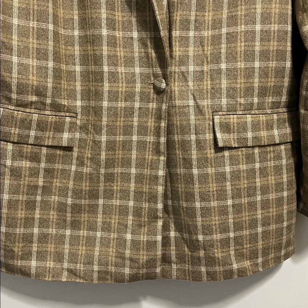 NWOT 4th and Reckless Plaid Oversized Blazer Medium - Picture 3 of 9